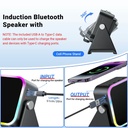 Support téléphone 5 en 1 avec haut-parleur à induction