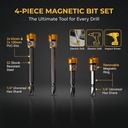 [RZ-128] Lot de 4 embouts PH2 magnétiques avec anneau de maintien