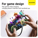 Basemo - Câble USB-C 240W avec support téléphone dissimulé