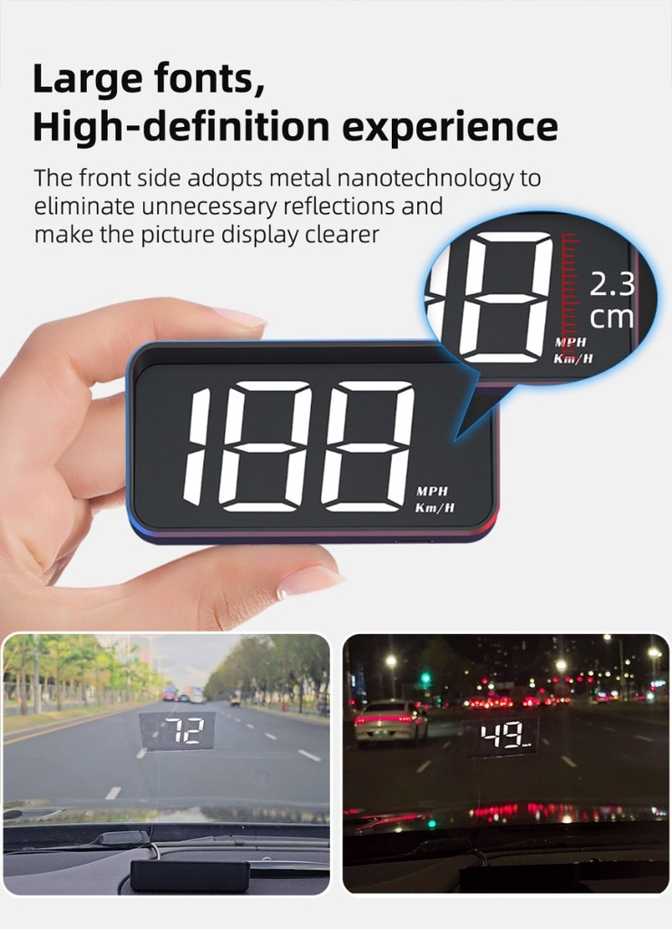 DriveSight - Affichage tête haute GPS de la vitesse