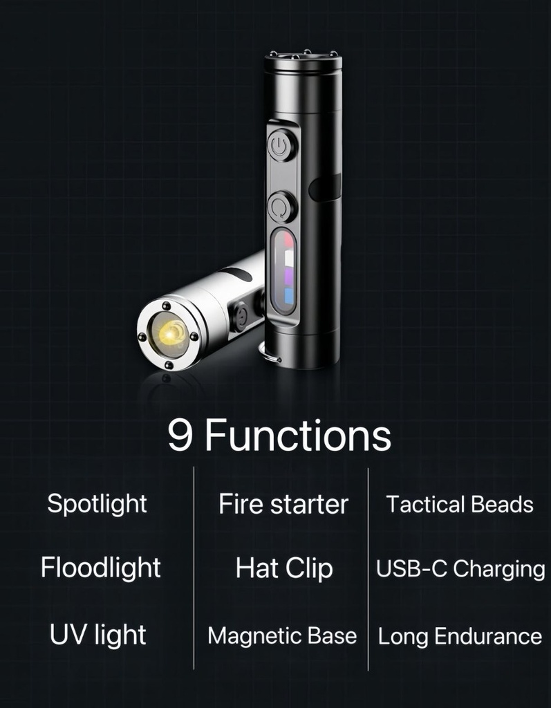 TacLite Mini - Micro-lampe multifonction porte-clés