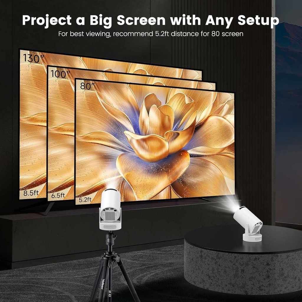 [RZ-106] VistaCast Mini - Vidéoprojecteur connecté orientable 210°