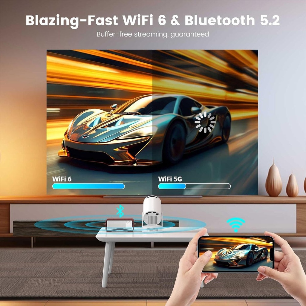 VistaCast Mini - Vidéoprojecteur connecté orientable 210°