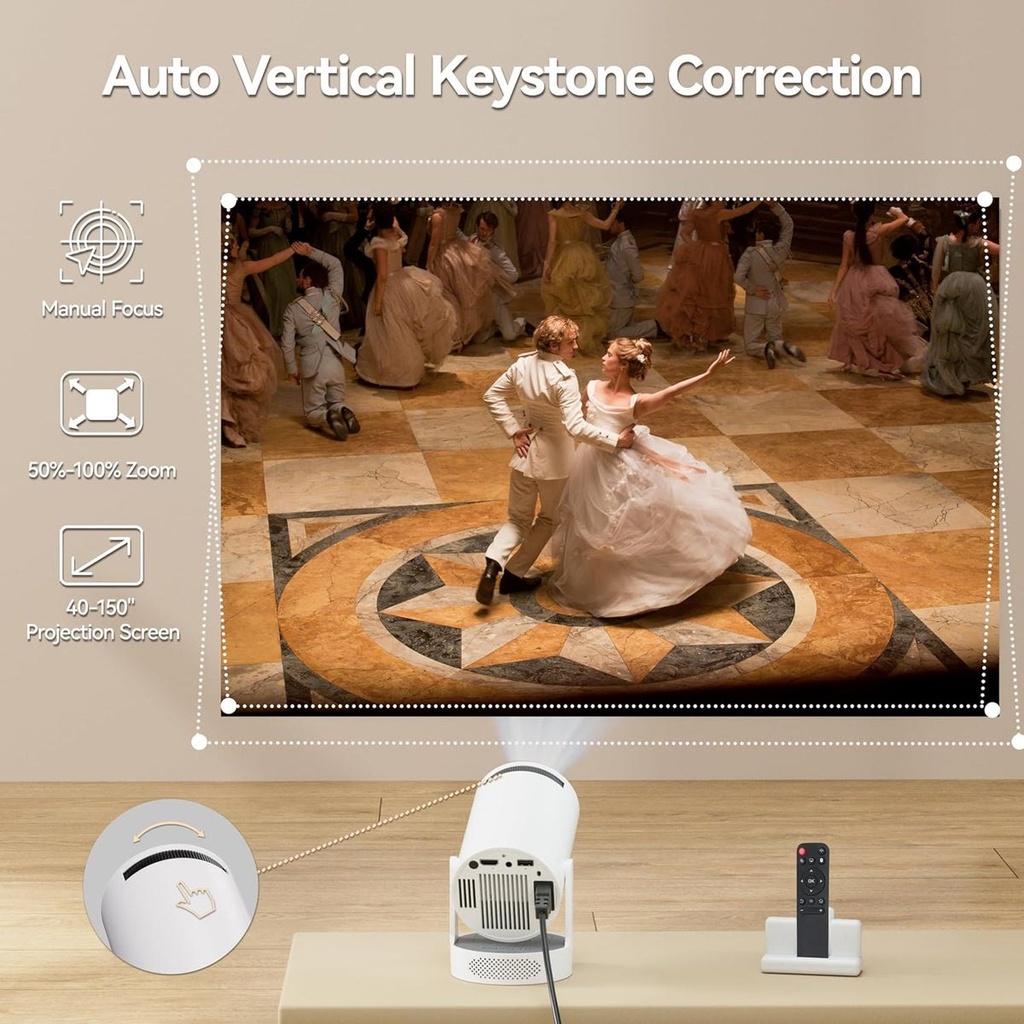 VistaCast Mini - Vidéoprojecteur connecté orientable 210°