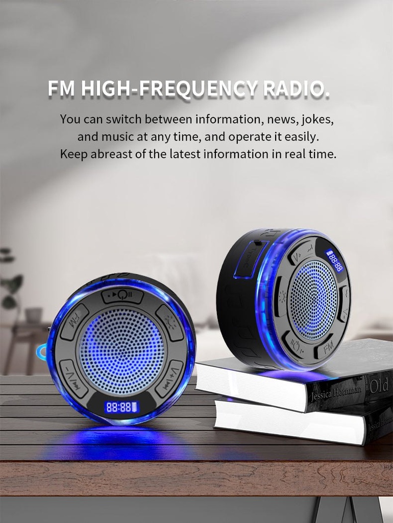 Aquro S3 Ultra - Enceinte de douche étanche IPX7 lumineuse