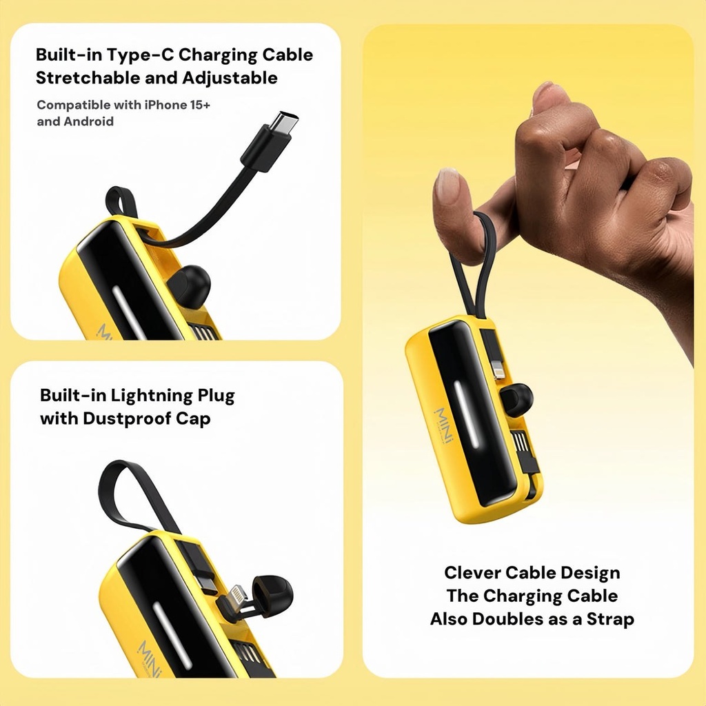 PowerCapsule 5000 - Mini batterie externe sans câble