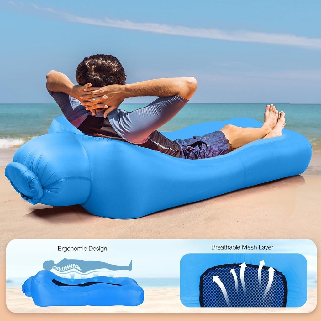 AeroLounge Go - Canapé gonflable compact sans pompe