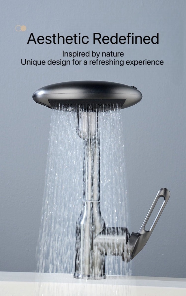 AeroSpa - Robinet de lavabo inox à 4 jets